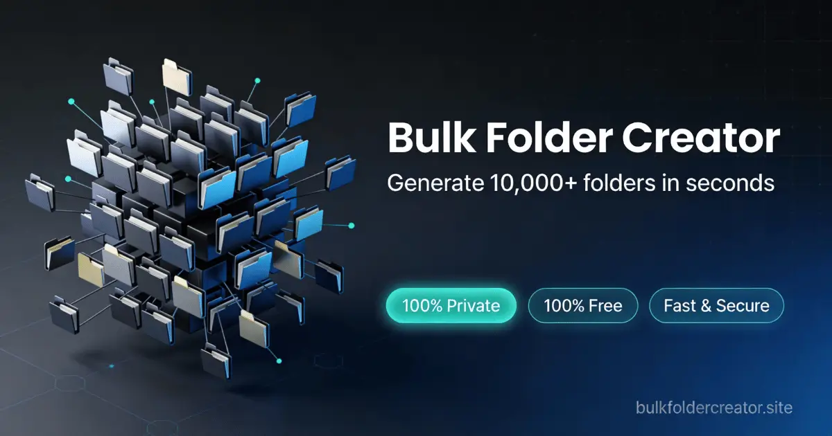 Bulk Folder Creator: Generate 1000s of Folders for Free